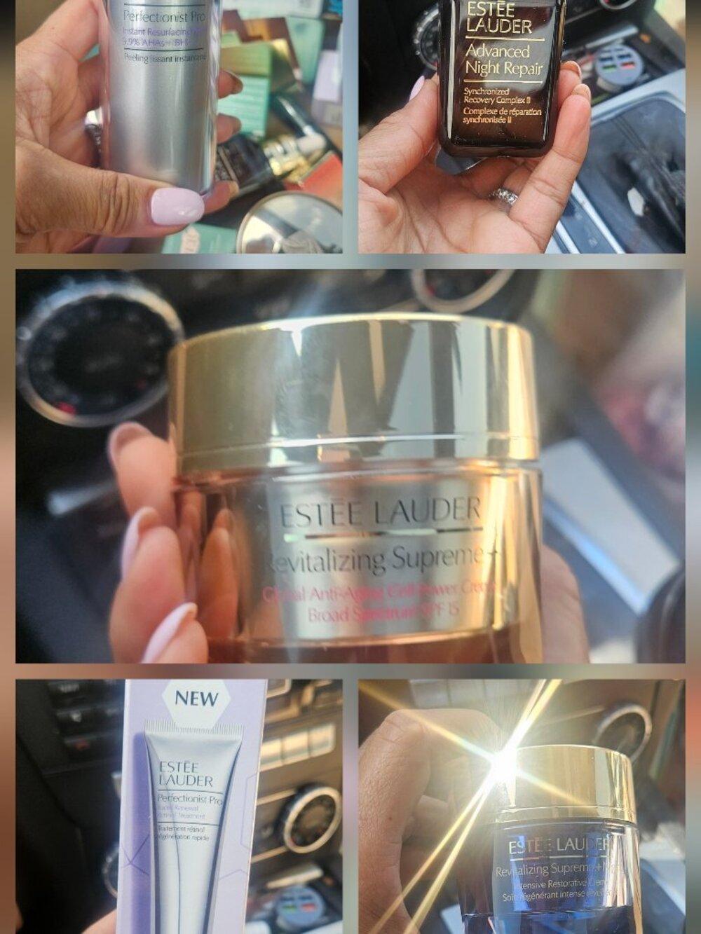 Estee lauder skincare products. Repair rescue. Perfectionist pro. Revitalizing.